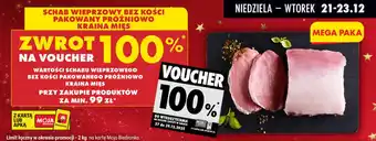 Schab wieprzowy bez kości pakowany próżniowo kraina mięs