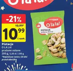 Intermarche Pistacje O LA LA! prażone solone 200 g oferta