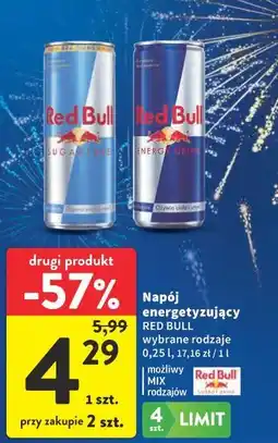 Intermarche Red Bull Energy Drink / Red Bull Sugar Free oferta