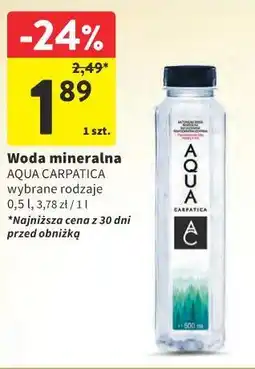 Intermarche Aqua Carpatica Woda Mineralna 0,5L oferta