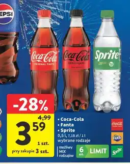 Intermarche Coca-Cola, Fanta, Sprite (0.5L) oferta