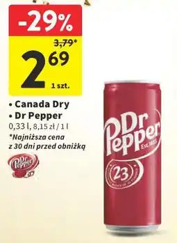 Intermarche Canada Dry, Dr Pepper (0.33L) oferta