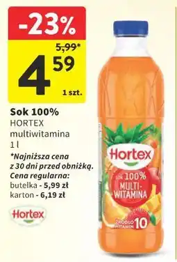 Intermarche Sok 100% Hortex multiwitamina 1l oferta