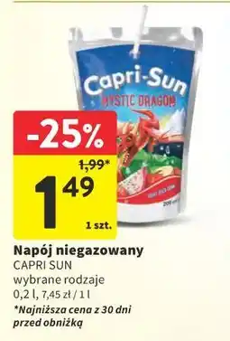 Intermarche Napój niegazowany Capri Sun wybrane rodzaje 0,2l oferta