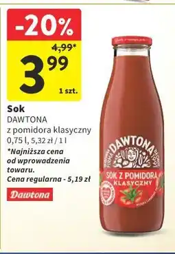 Intermarche Sok Dawtona z pomidora klasyczny 0,75l oferta