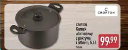ALDI CROFTON Garnek aluminiowy z pokrywą i sitkiem oferta