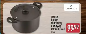 CROFTON Garnek aluminiowy z pokrywą i sitkiem