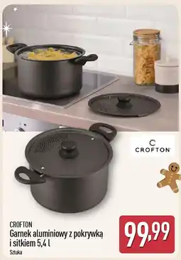 ALDI CROFTON Garnek aluminiowy z pokrywką i sitkiem oferta