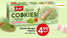 Żabka Ciastka Bergen Matcha Cookies Milk Glaze Strawberry Cream oferta