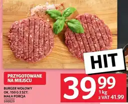 Selgros Burger wołowy przygotowany na miejscu ok. 150 g 2 szt. mała porcja oferta