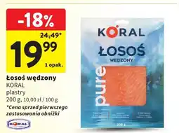 Intermarche Łosoś wędzony plastry KORAL oferta