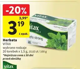 Intermarche Herbata VITAX wybrane rodzaje oferta