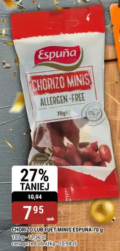 bi1 Chorizo lub fuet minis espuńa oferta