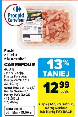 Carrefour Market Paski z fileta z kurczaka CARREFOUR oferta