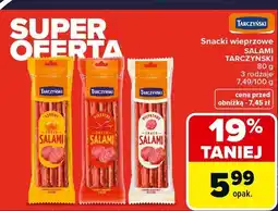 Carrefour Market Snacki wieprzowe SALAMI TARCZYŃSKI 3 rodzaje oferta