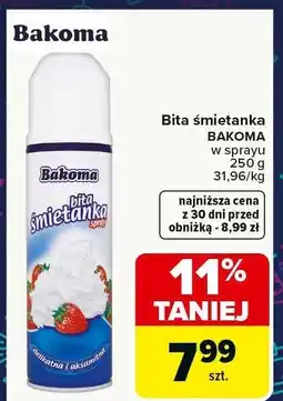 Carrefour Market Bita śmietanka BAKOMA w sprayu oferta