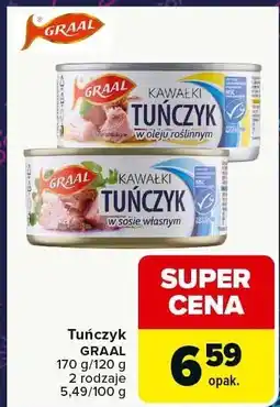 Carrefour Tuńczyk GRAAL w oleju roślinnym oferta
