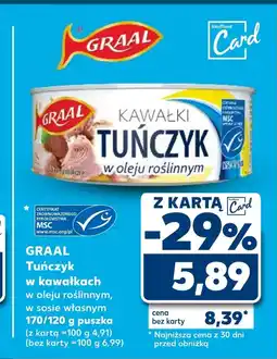 Kaufland Tuńczyk w sosie własnym Graal oferta