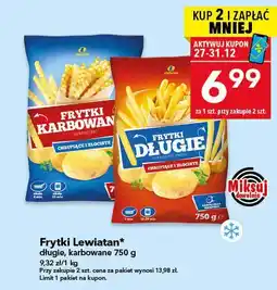 Lewiatan Frytki Lewiatan długie, karbowane 750 g oferta