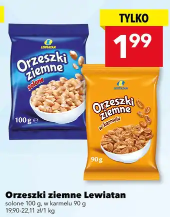 Orzeszki ziemne Lewiatan solone 100 g, w karmelu 90 g