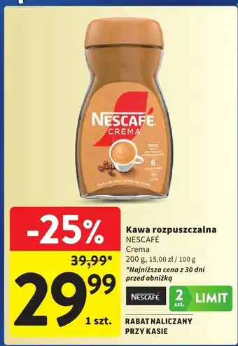 Kawa rozpuszczalna NESCAFE Crema