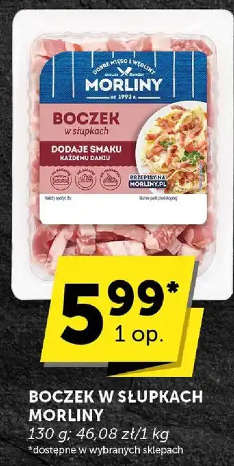 Boczek w słupkach Morliny