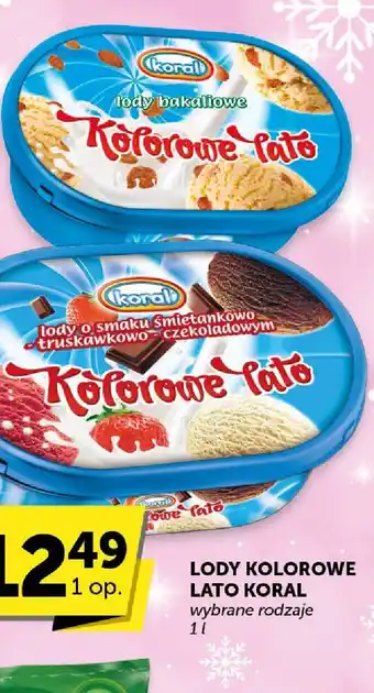 Lody kolorowe lato Koral bakaliowe