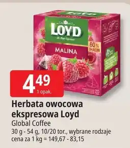 E.Leclerc Herbata owocowa ekspresowa Loyd Malina oferta
