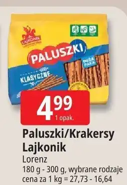 E.Leclerc Paluszki/Krakersy Lajkonik Lorenz oferta