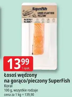 E.Leclerc Łosoś wędzony na gorąco/pieczony SuperFish Koral oferta