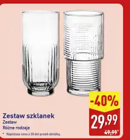 ALDI Zestaw szklanek (różne rodzaje) oferta