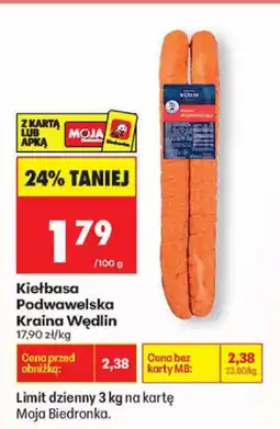 Biedronka Kiełbasa Podwawelska oferta