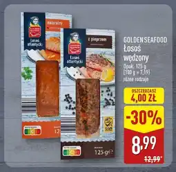 ALDI Łosoś wędzony Golden Seafood 125 g różne rodzaje oferta