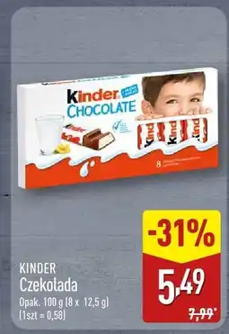 ALDI Czekolada Kinder 8 x 12,5 g oferta