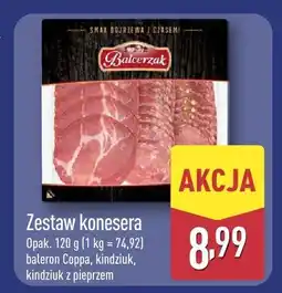 ALDI Wędlina Zestaw konesera Balcerzak - baleron Coppa, kindziuk, kindziuk z pieprzem oferta