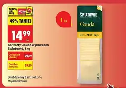 Biedronka Ser żółty Gouda w plastrach Światowid, 1 kg oferta