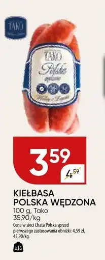 Chata Polska Kiełbasa polska wędzona 100 g, Tako oferta