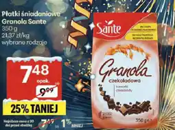 Delikatesy Centrum Płatki śniadaniowe Granola Sante czekoladowa oferta