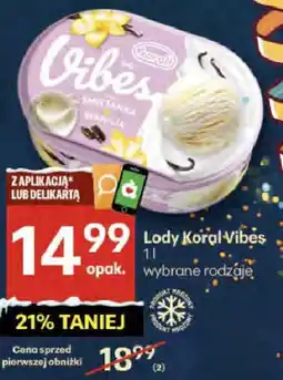 Delikatesy Centrum Lody Koral Vibes wybrane rodzaje oferta
