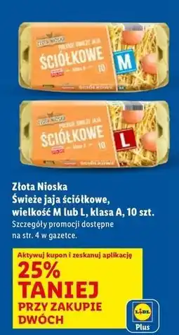 Lidl Jaja świeże kl. l Złota Nioska oferta