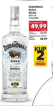 Kaufland Żubrówka Biała Wódka 40% alk. 1 l butelka oferta