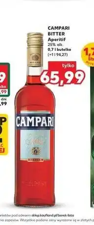 Kaufland Campari Bitter Aperitif 25% alk. 0,7 l butelka oferta