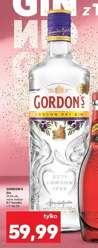 Kaufland GORDON'S Gin 37,5% alk., różne rodzaje 0,7 l butelka oferta