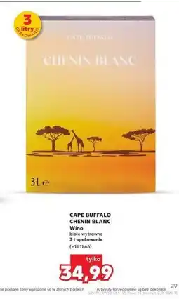 Kaufland CAPE BUFFALO CHENIN BLANC Wino białe wytrawne oferta