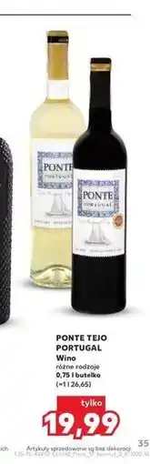 Kaufland PONTE TEJO PORTUGAL Wino oferta
