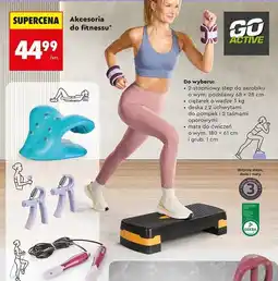 Biedronka Akcesoria do fitnessu (step do aerobiku, ciężarek, deska do pompek, mata do ćwiczeń) oferta