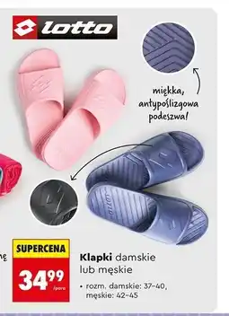 Biedronka Klapki damskie lub męskie Lotto oferta