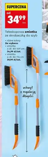 Biedronka GTmax Teleskopowa zmiotka ze skrobaczką do szyb oferta