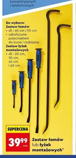 Biedronka Zestaw łomów lub łyżek montażowych oferta
