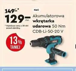 Biedronka Akumulatorowa wkrętarka udarowa 50 Nm CDB-Li-50-20 V oferta